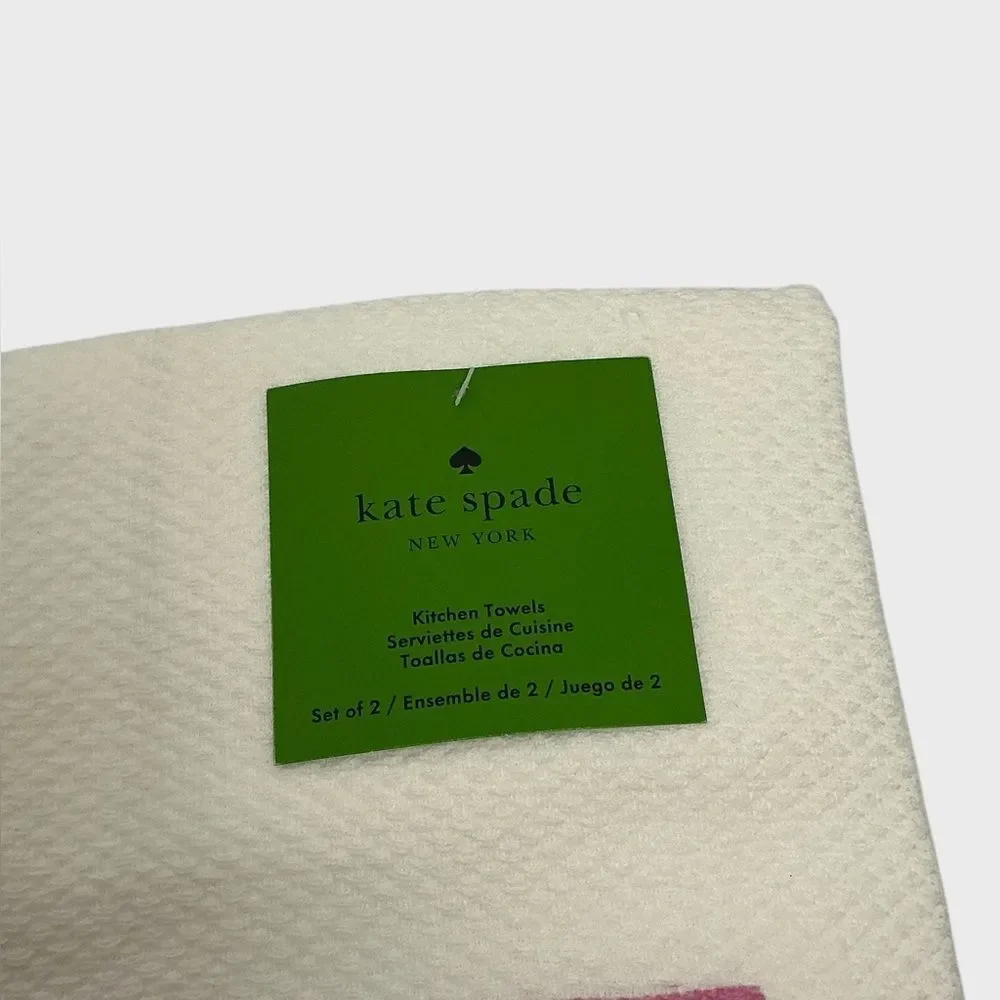 Kate Spade Martini Cocktail Kitchen Towels Set of 2 NWT
